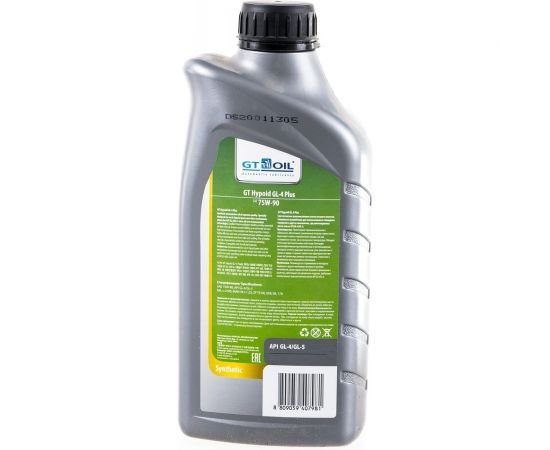 Масло Hypoid GL-4 Plus, SAE 75W-90, API GL-4/GL-5, 1 л GT OIL 8809059407981 – изображение 3