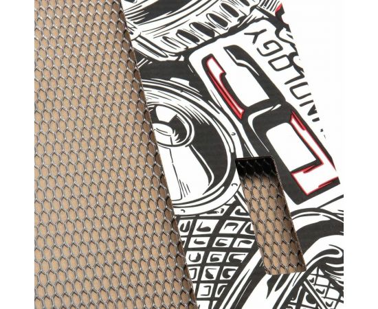 Облицовка радиатора Dreamcar 25x100 см, алюминий, ячейка 12x6 мм DC-000-0002055 – изображение 4