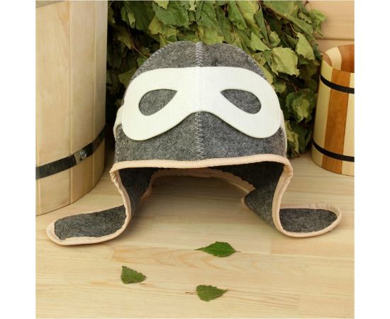 Шапка для бани Добропаровъ Летчик войлок, серая 1398383 – изображение 3