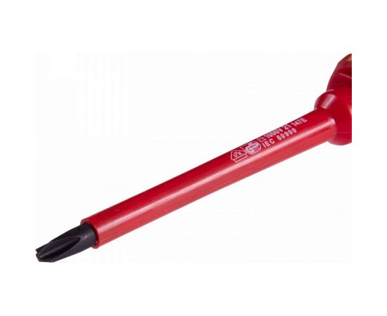 Комбинированная диэлектрическая отвертка KING TONY Slotted/Phillips №2, 100 мм 147E0204 – изображение 2