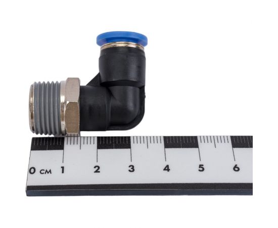 Фитинг цанговый угловой с наружной резьбой 3/8M для трубки диаметром 8 мм SHPI PL 08-R03 – изображение 2