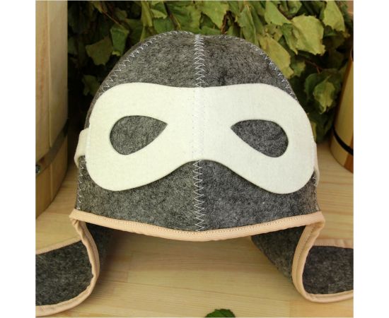 Шапка для бани Добропаровъ Летчик войлок, серая 1398383 – изображение 2