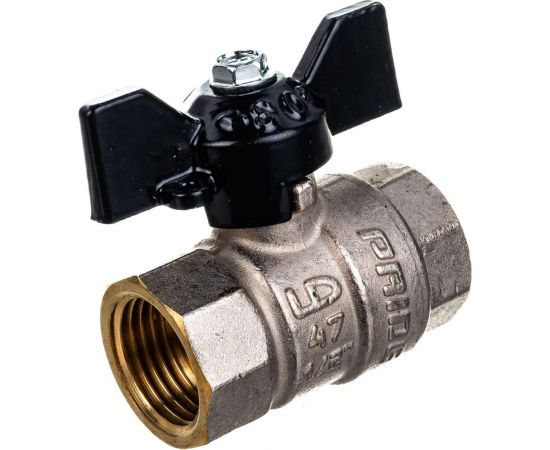 Шаровой кран LD Pride латунь никель Ду15 Ру40 ВР 007-9920 – изображение 2