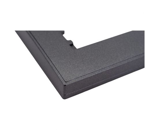 Двухместная горизонтальная рамка Lezard RAIN со вставкой, черный графит матовый 703-4141-147 – изображение 4