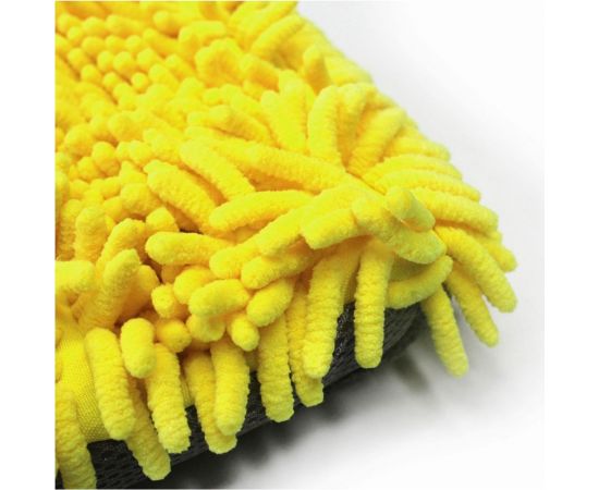 Микрофибровая варежка для мойки кузова MaxShine 1120003Y желтая с серым, 24x17 см 020827 – изображение 2