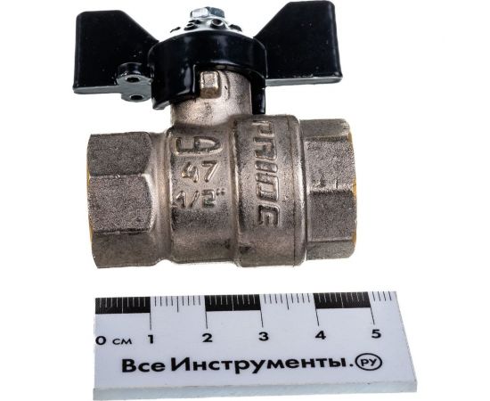 Шаровой кран LD Pride латунь никель Ду15 Ру40 ВР 007-9920 – изображение 4