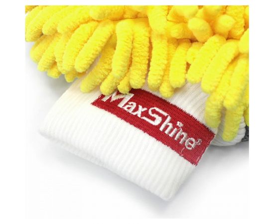 Микрофибровая варежка для мойки кузова MaxShine 1120003Y желтая с серым, 24x17 см 020827 – изображение 4