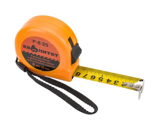 Рулетка КВАЛИТЕТ с фиксатором, 8 м х 25 мм Р-8-25 6620350 – изображение 4