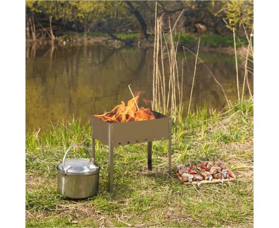 Сборный походный мангал с шампурами СОКОЛ в гофрированной картонной коробке 62-0006 – изображение 6