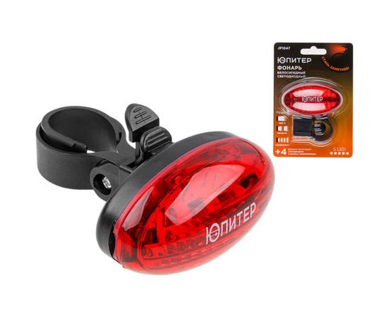 Велосипедный светодиодный фонарь ЮПИТЕР 5LED 2xAAА JP1047 
