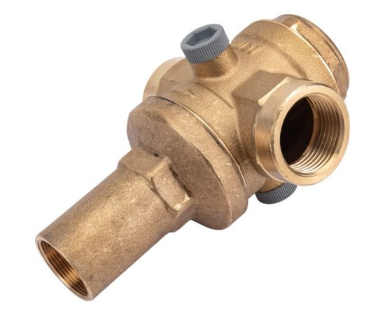 Редуктор давления муфтовый ICMA S.P.A. с боковым подключением манометра, max t=90, max 40 бар, выход 1-6 бар, внутренняя резьба 1"" 246 /91246AF05 