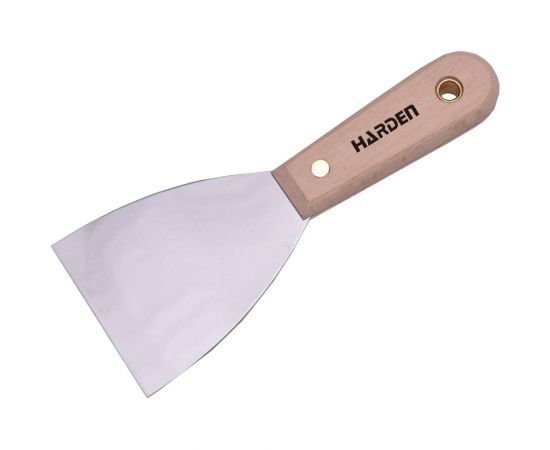 Шпательная лопатка HARDEN стальная с деревянной рукоятью, 75мм 620208 