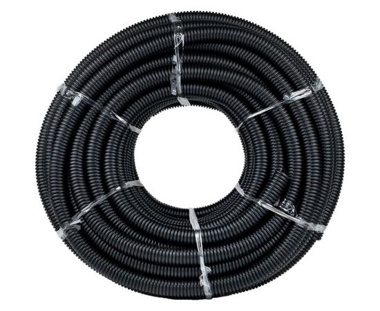 Гибкая гофрированная труба EKF PROxima ПНД, d20мм, тяжёлая с протяжкой, 100м, цвет черный tpnd-20-t – изображение 2
