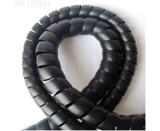 Спиральная пластиковая защита PARLMU SG-20-C11-k10 полипропилен размер 20, выпуклая поверхность, цвет черный, длина 10 м PR0600200-10 – изображение 4