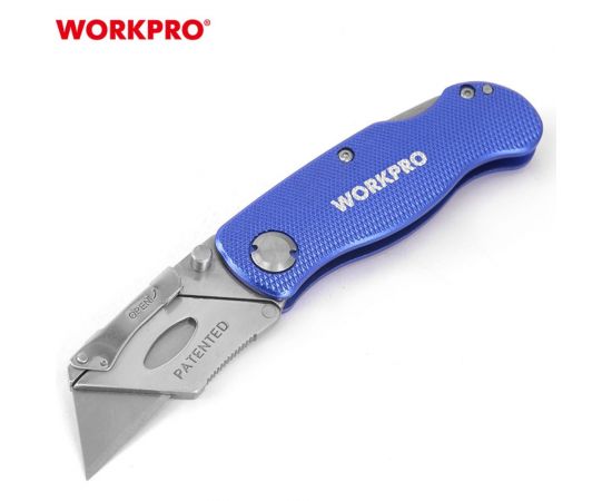 Алюминиевый складной нож общего назначения WORKPRO трапеция W011004 – изображение 3