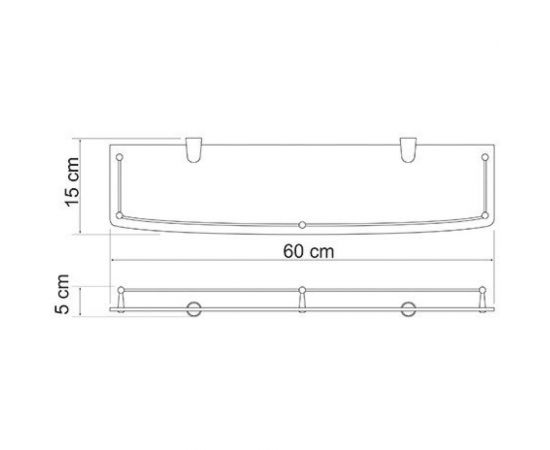 Стеклянная полка WasserKRAFT K-555 – изображение 2
