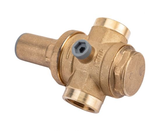 Редуктор давления муфтовый ICMA S.P.A. с боковым подключением манометра, max t=90, max 40 бар, выход 1-6 бар, внутренняя резьба 1"" 246 /91246AF05 – изображение 2