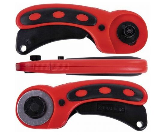 Раскройный роликовый нож BRAUBERG Professional 45 мм, 4 лезвия в комплекте, резиновые вставки 238088 – изображение 2