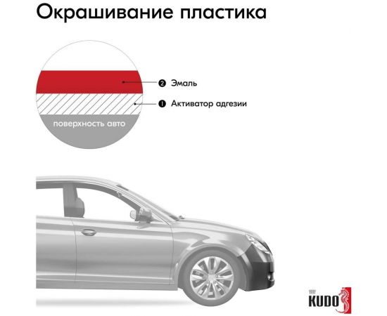 Автомобильная ремонтная эмаль KUDO "Рубин 110" 520 мл 4002 11604952 – изображение 2