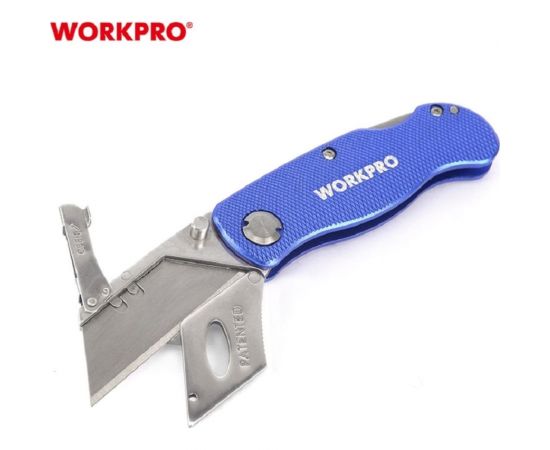 Алюминиевый складной нож общего назначения WORKPRO трапеция W011004 – изображение 2