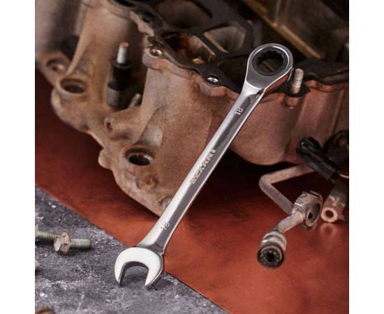 Комбинированный трещоточный ключ REXANT 18 мм 12-5819-1 – изображение 4