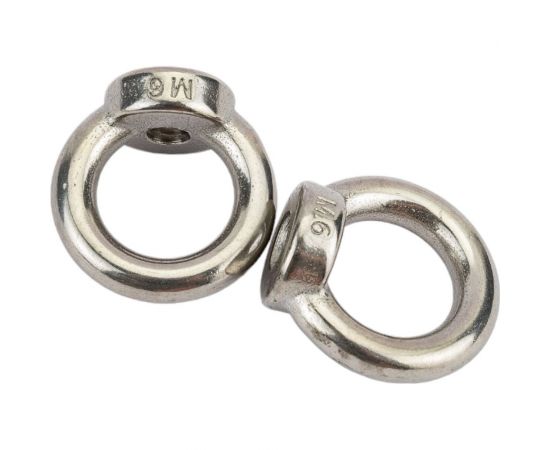 Нержавеющая рым-гайка KREPFIELD М6, ART 582, А2, 2 шт. 582А2РЫМГАЙКАМ6-2 