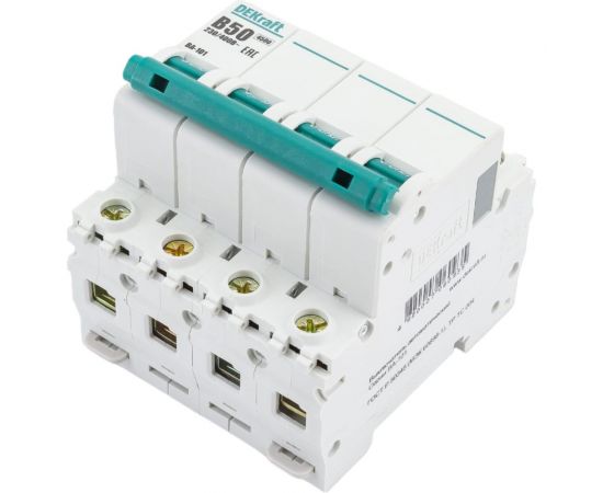Автоматический выключатель Dekraft ВА101-4Р-050А-B 11047DEK 