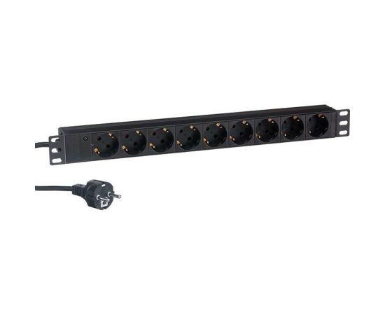 Блок розеток ExeGate ServerPro PDU-19H904 Al-9S-EU2.5CU, 19,1U,алюм, 9Schuko, евро, 2.5м 280850 