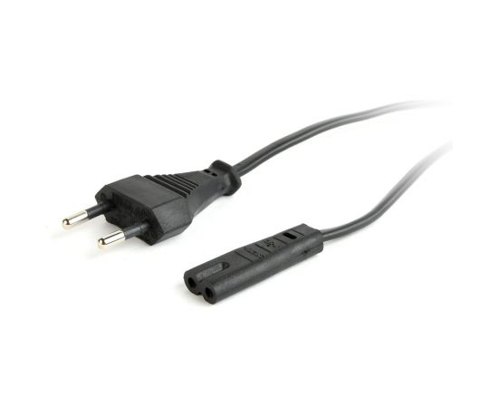 Сетевой кабель Wize CAC10-EU-C7-1.8M 1.8 м, Евровилка 2 pin - C7, 10 А, черный, пакет \6\ 121665 