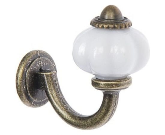 Мебельный крючок ТУНДРА VINTAGE013, однорожковый, цвет бронза 3818488 