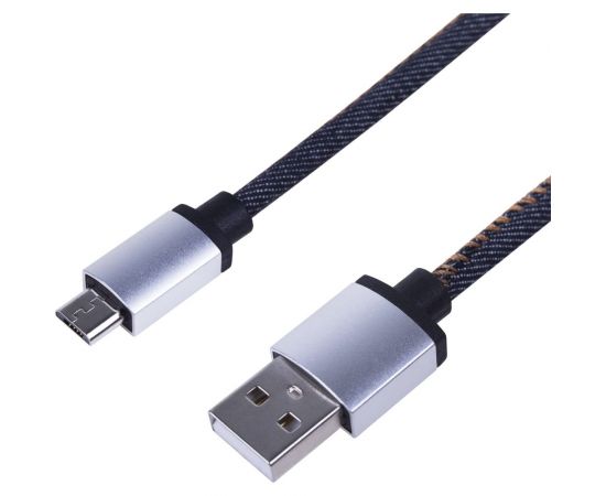 Кабель USB - micro USB REXANT в джинсовой оплетке 1 м 18-4242 