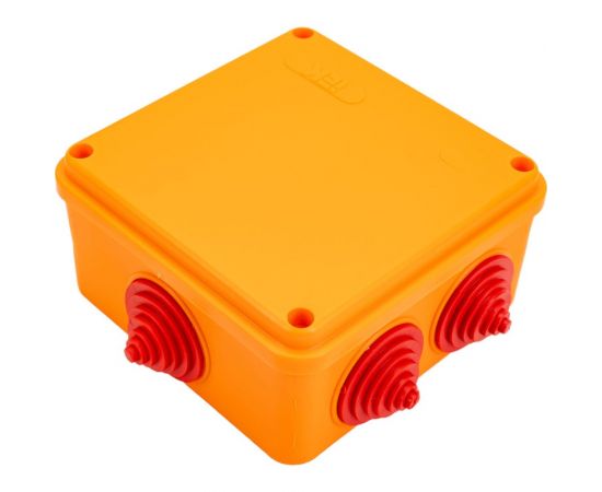 Распределительная огнестойкая коробка IEK ПС 100х100х50мм 6P 4мм2 IP55 6 вв. UKF30-100-100-050-6-4-09 