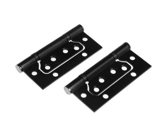 Петля-бабочка ТУНДРА 100x75x2.5 мм, универсальная, без врезки, цвет черный, 2 шт. 7121735 