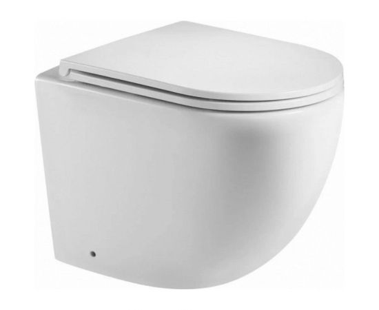 Приставной унитаз Teymi Lina HD безободковый, сиденье микролифт T40104 ЦБ-00265406 