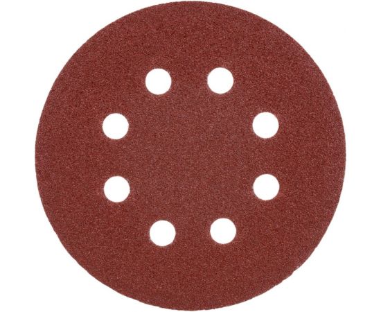 Диск шлифовальный D125 мм, A80, 10 шт, 8 отверстий, коричневый Makita D-54514 