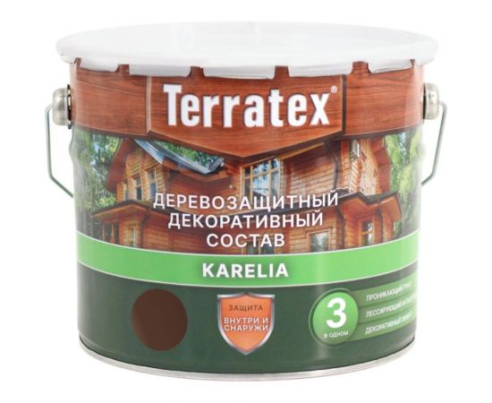 Деревозащитный декоративный состав ТЕРРАТЕКС венге, 2.25 кг, 3 л ЭК000137004 