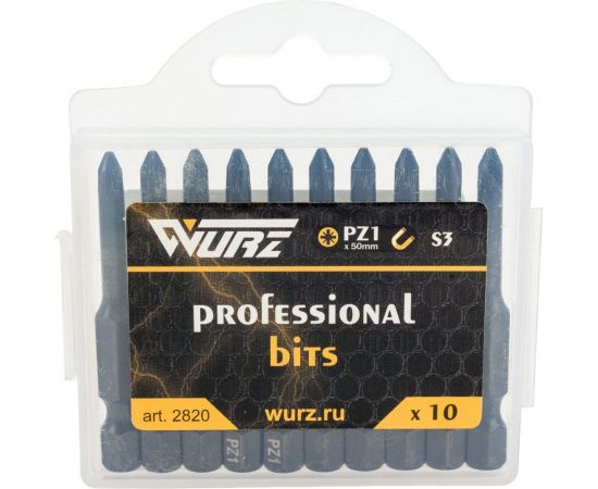 Бита магнитная (10 шт; PZ1; 50 мм) WURZ 2820 – изображение 8