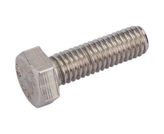 Нержавеющий болт с шестигранной головкой KREPFIELD M6x20 мм, DIN 933, А2, полная резьба, 10 шт. 933А2БОЛТ6Х20-10 – изображение 4