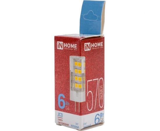 Светодиодная лампа IN HOME LED-JCD 6Вт 230В G4 6500К 570Лм 4690612036168 – изображение 3