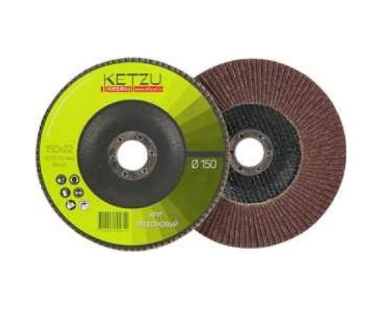 Круг лепестковый (150x22 мм, Р 40, 10 шт) KETZU 760490 – изображение 2