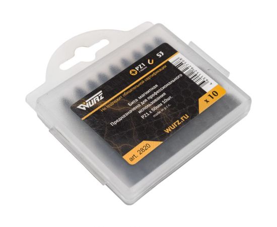 Бита магнитная (10 шт; PZ1; 50 мм) WURZ 2820 – изображение 5