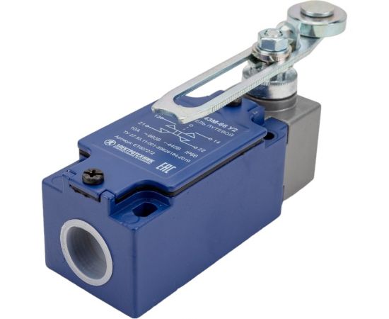 Путевой выключатель Электротехник ВП 36-2143М-66 У2, рычаг со стальным роликом, регулируемый по длине, 1з и 1р, безинерционный, 30x60 мм, без сальника, 3А, IP66 ET007272 – изображение 4