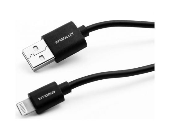 Кабель usb-lightning Ergolux Elx-cdc03p-c02 промо 2а, 1м, черный, зарядка+передача данных, пакет 15092 – изображение 2