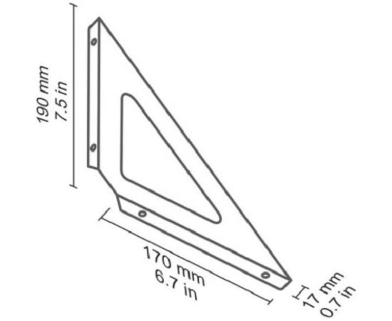 Дизайнерский кронштейн ТДВ TRI 190x190 мм, серебристый 90962 – изображение 4