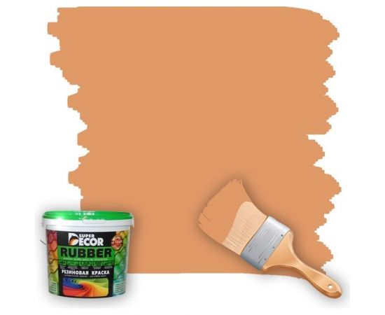Резиновая краска SUPER DECOR №16 Топленое молоко, 1 кг 4630024701315 – изображение 2