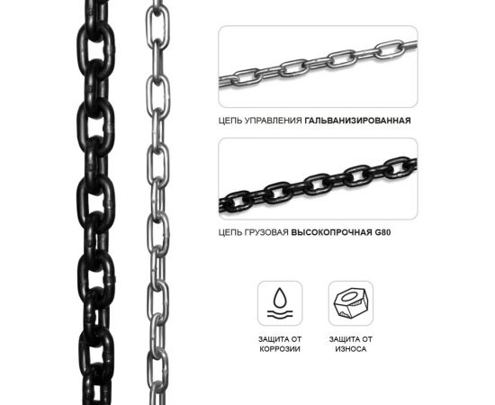 Ручная цепная таль OCALIFT SEVERE ТРШ 0.5т 6м sv5006 – изображение 2