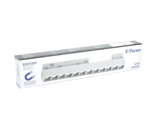 Светодиодный трековый низковольтный светильник FERON MGN300 12W, 1080 Lm, 4000К, 30 градусов, белый, 41928 – изображение 6