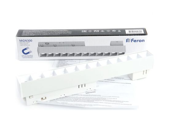 Светодиодный трековый низковольтный светильник FERON MGN300 12W, 1080 Lm, 4000К, 30 градусов, белый, 41928 – изображение 5
