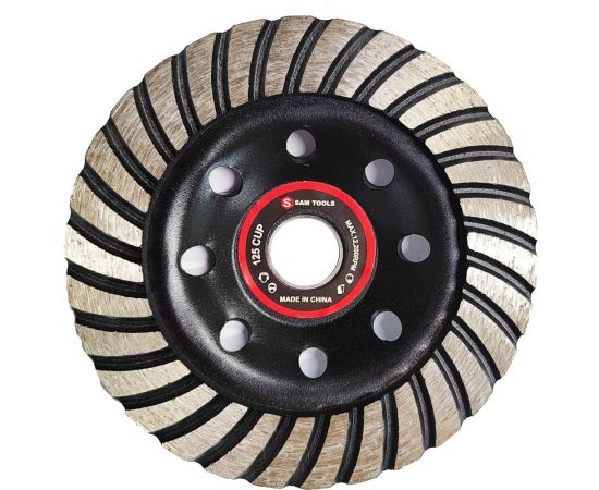 Чашка алмазная однорядная 125 мм, turbo SAMGRUPP 12634 