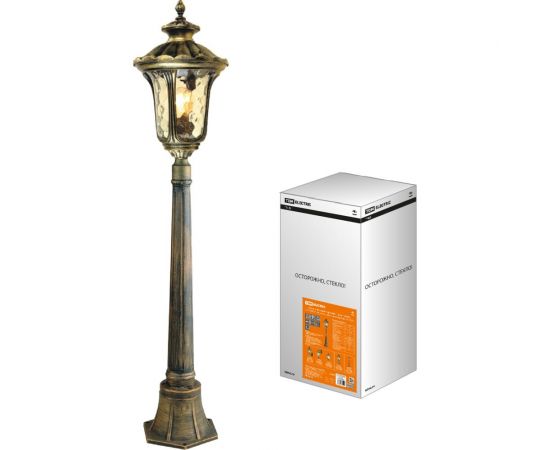 Садово-парковый светильник TDM Париж 1х60 Вт, столб H1150 мм, прозрачное/бронза, Е27, SQ0330-2064 